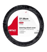 Poťah volantu, AMiO, čierny - (37-39cm)