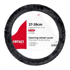 Poťah volantu, AMiO, čierny - (37-39cm)