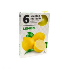 Vonné čajové sviečky, Citrón - 6ks