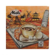 Servítky Coffee 3 vhodné na decoupage cena za 1 ks