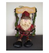 Vianočná dekorácia - Santa Claus  - 55x28  cm. Závesná dekorácia