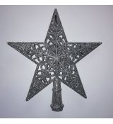 Vianočná hviezda, strieborna 21cm