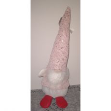 Vianočný trpaslík, ružový 40cm