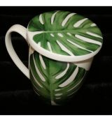 Hrnček so sitkom 400ml - Monstera