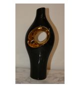 Dekoratívna váza čierno-zlata - (30x13x8cm)