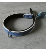 Obojok pre psa modrý s mäkkou podšívkou 560x25mm