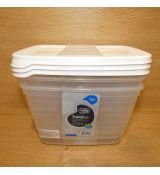 Set dóz, plastových - 2,2l biele