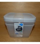 Set dóz, plastových - 2,2l sivé