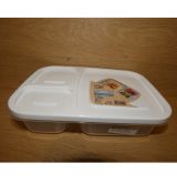 Obedový box, plastový - 1,15l biely