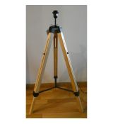 Drevená stojanová lampa bez tienidla, hnedá - statív