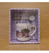 Sada šálky s lyžičkou - Lavender Provence 210ml