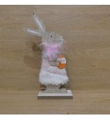 Dekorácia, veľkonočná Zajačica, drevená - 9x4,5x25cm