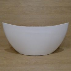Kvetináč, plastový, biely - 30x14x12cm