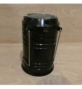 Kempingový solárny dobíjací lampáš, LED - čierny