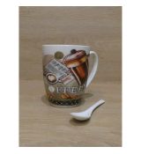 Sada šálky s lyžičkou - Coffee 300ml