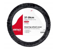 Poťah volantu, AMiO, čierny - (37-39cm)