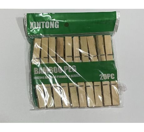 Bambusové štipce, prírodné - 20ks