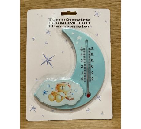 Teplomer so spiacim medvedíkom - bledomodrý
