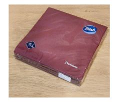 papierové servítky –Bordové 25ks 38x38cm