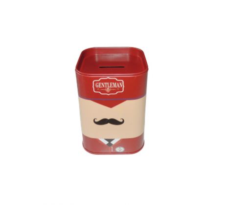 Plechová pokladnička hranatá