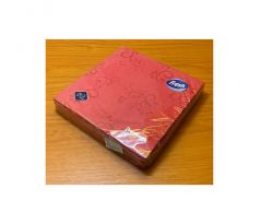 Papierové servítky - Červené  25ks 38x38cm