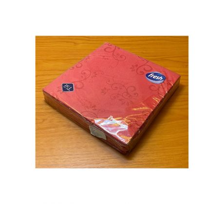 Papierové servítky - Červené  25ks 38x38cm