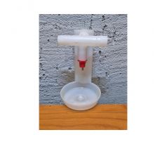 Niplová napájačka s miskou - biela