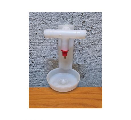 Niplová napájačka s miskou - biela