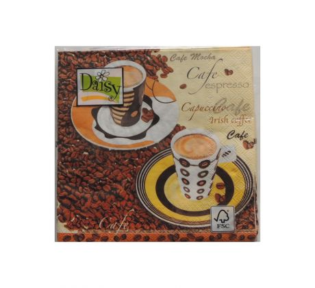 Servítky Coffee vhodné na decoupage cena za 1 ks