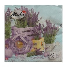 Servítky Levanduľa 3 vhodné na decoupage cena za 1 ks