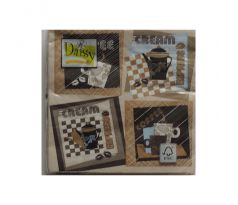 Servítky Coffee 2 vhodné na decoupage cena za 1 ks