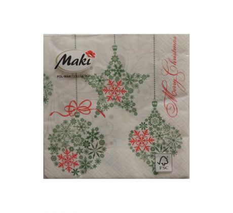 Servítky Christmas vhodné na decoupage cena za 1 ks