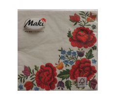 Servítky s tradičným ľudovým motívom 1 vhodné na decoupage cena za 1 ks