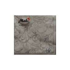 Servítky Silver ornaments vhodné na decoupage cena za 1 ks