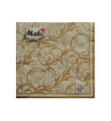Servítky Gold ornaments vhodné na decoupage cena za 1 ks