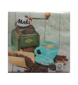 Servítky Coffee 4 vhodné na decoupage cena za 1 ks