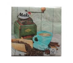 Servítky Coffee 4 vhodné na decoupage cena za 1 ks