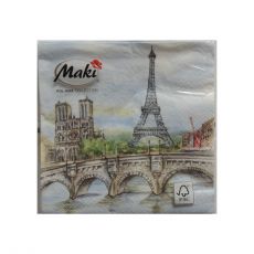 Servítky Paris  vhodné na decoupage cena za 1 ks