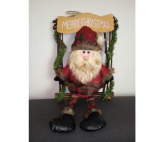 Vianočná dekorácia - Santa Claus  - 55x28  cm. Závesná dekorácia