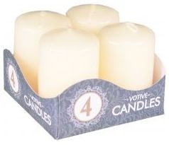 Adventné sviečky 4ks - Krémové metalické