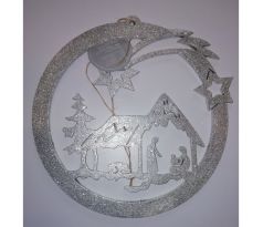 Vianočná dekorácia, závesná 25cm