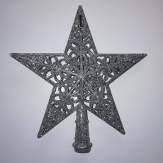 Vianočná hviezda, strieborna 21cm