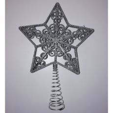 Vianočná hviezda, strieborná 20cm