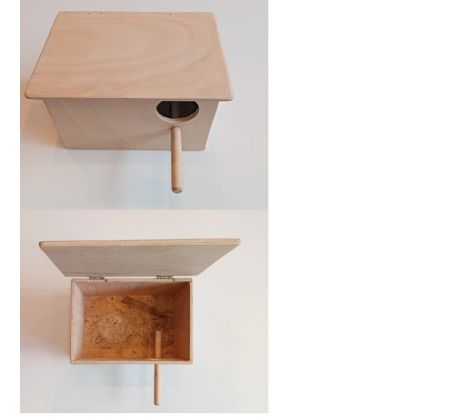 Hniezdna búdka pre exoty 20x14x12cm