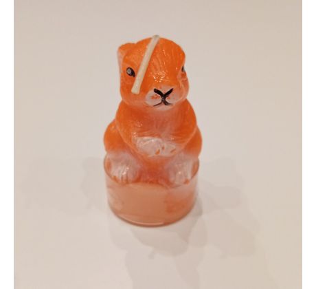 Veľkonočná sviečka zajačik červená