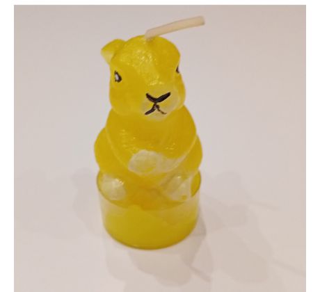 Veľkonočná sviečka zajačik žltá