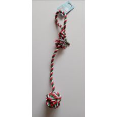 Pletená Hráčka pre psov z loptou 48cm