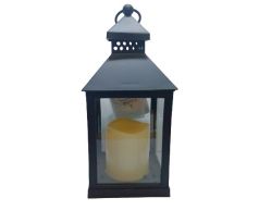 Lampáš plastový, čierny 24x10,5cm