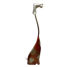 Soška pes drevo-kov, hnedá 41x14cm