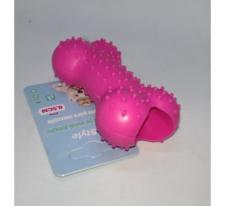 Hračka pre psa kosť 8,5cm ružová